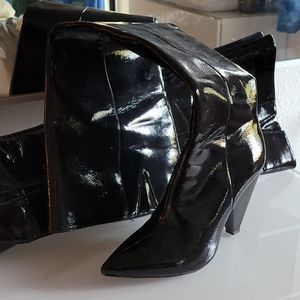 Forever 21 extra high knee boots patent 8.5